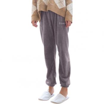 Pijama pantalón de terciopelo coral con cierre a la cintura