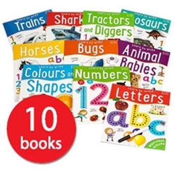 Miles Kelly Wipe Clean Learn To Write 10 Books Collection Set