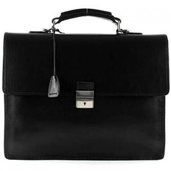 The Bridge Story Uomo Black Leather Briefcase, 40 cm