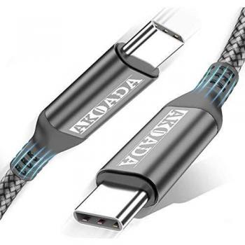 AkoaDa USB C auf USB C Kabel 4.5M, USB Typ C 100W 20V/5A PD Schnellladekabel mit E-Mark Chip Ladekabel Datenkabel für MacBook Pro,iPad Pro 2020,2018,MacBook Air, ChromeBook Pixel,Galaxy S20/S10