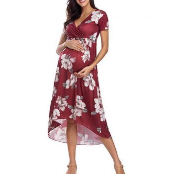 Vestido para Embarazadas con Cinturón Estampado