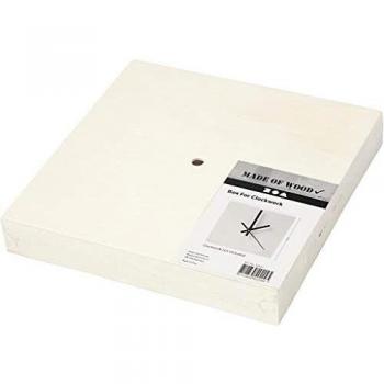 Holz-Uhrengehäuse, 19x19x3 cm, 1 Stück