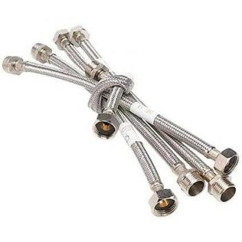 Raccordo Qfplus Acciaio Inox M1/2-H3/8 20 cm
