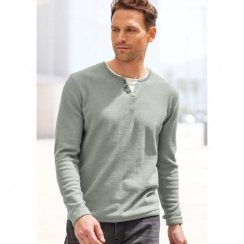 H.I.S Strickpullover für Herren, grün, mit feiner Verarbeitung