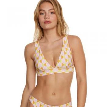 Haut de maillot de bain triangle rose Seventies