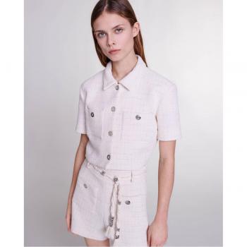 Top Maje de tweed corto