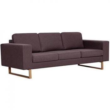 Trivietė Living Room Sofa, Taupe Color, Textile Finish
