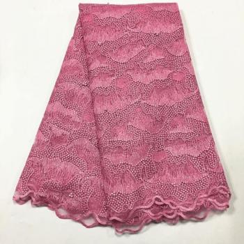 Tissu dentelle bleu ciel style italien