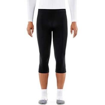 Falke Men's Warm 3/4 Tights Base Layer Bottoms, Black, Size S