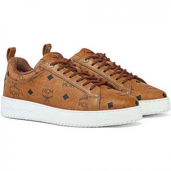 MCM Herren Sneaker Visetos Neo Derby in Hellbraun Größe 41