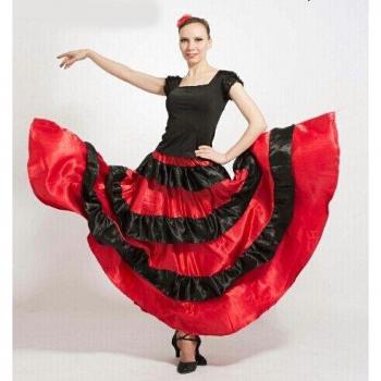 Jupe Flamenco Negro Elegante