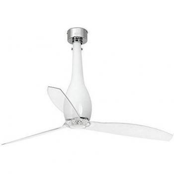 Faro Eterfan Ventilatore da Soffitto Medio Bianco Lucido Trasparente