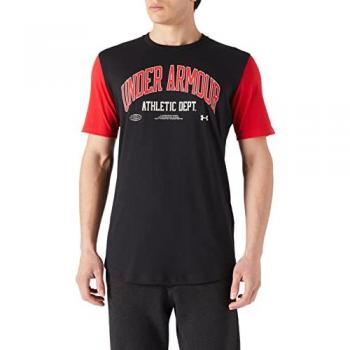 T-shirt Under Armour Noir à Blocs de Couleur