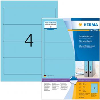 Herma 4298 A4 Blue Labels 192 x 61 mm