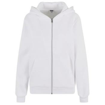 Dámská bílá zipová mikina Fluffy Hoody