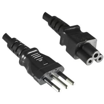 EFB Netzkabel Italien Typ L – C5 180°, Schwarz, 1,80 m, 3x0,75 mm