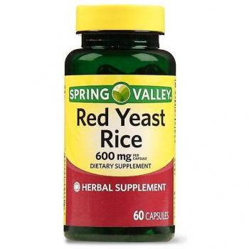 Cápsulas de arroz de levadura roja, 600 mg, 60 cápsulas