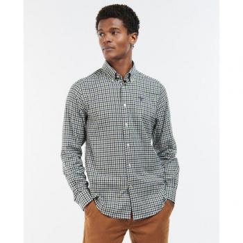 Barbour Finkle Men's Olive Green Long Sleeve Tailored Fit Shirt