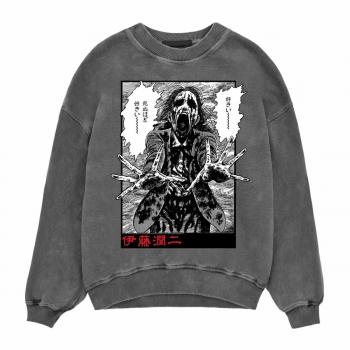 Vistazo de Héroe: Sudadera Negra Junji-Ito Ghoul Unisex XG