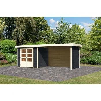 Karibu Gartenhaus »Askola 3«, mit Anbaudach, Seiten