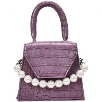 Mini bolso bandolera de cuero con diseño en relieve para mujeres