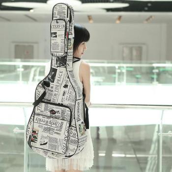 Gig bag robuste 600D, transporteur de guitare 40 pouces, style journal
