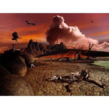 Papermoon Fototapete Dystopische Landschaft