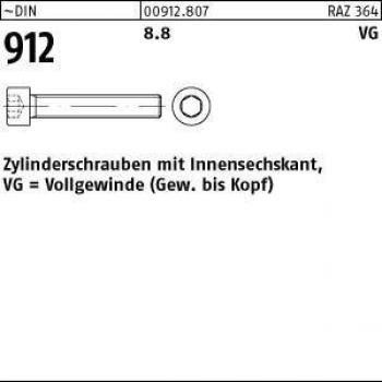 Nobrand Zylinderschraube DIN 912, M5 × 40 mm, VG‑Stahl, 8.8, 200‑Pack