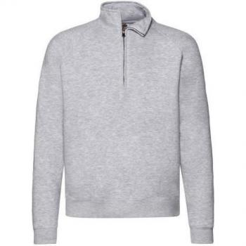 Felpa con Zip e Collo Alto Melange Uomo Fruit Of The Loom