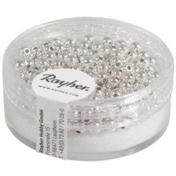 Bastelperlen, 3 mm Ø, silber, 250 Stück