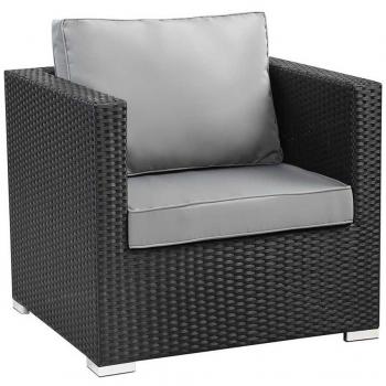 Sillón jardín trenzado Ibiza Atlanta Negro