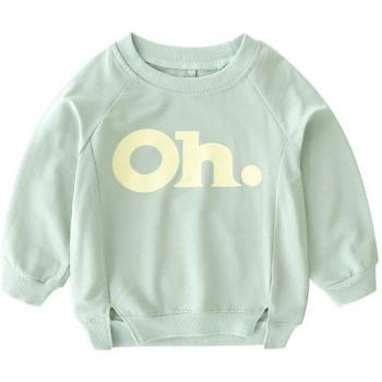 T-shirt CROAL cerise pour filles, haut tendance de printemps-automne, vêtement avec lettres, capuche pour bébé