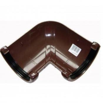 FLOPLAST 112mm Round Gutter Pipe 90 Degree Angle