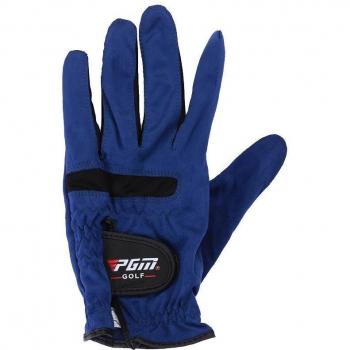 Breathable Non-Slip Golf Gloves Blue Microfiber Left Hand
