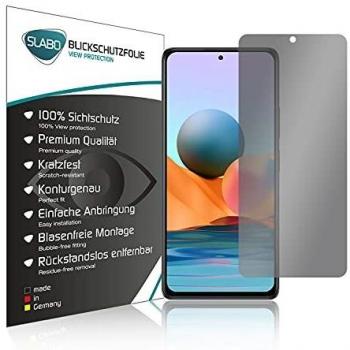 Slabo 360° Displayschutzfolie mit Blickschutz für Redmi Note 10 Pro – Schwarz