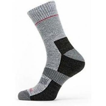 Herren SealSkinz Solo QuickDry Socks (Grau/Schwarz/Rot) – 3er Pack – Größe S