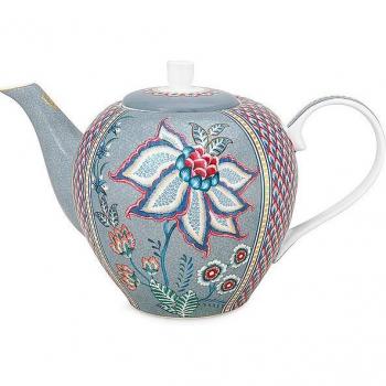PiP Studio Teekanne Flower Festival Teekanne Light Blue 1,6l