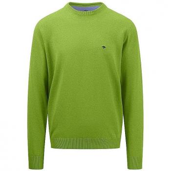 FYNCH HATTON Strickpullover, Größe S, grün mit Stickerei
