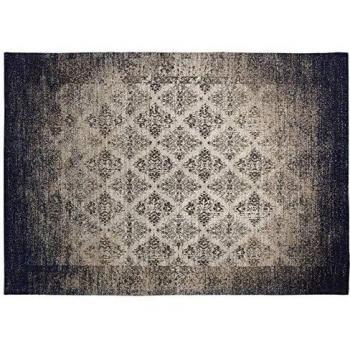Aubry Gaspard Tappeto blu jacquard 230 cm