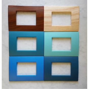 Placche Colorate Verde Polvere 4 Fori – Living Light
