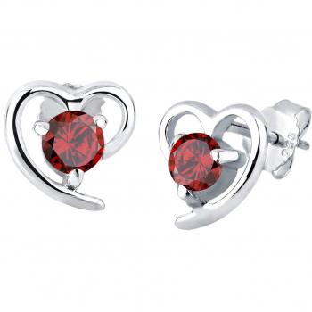 Elli Herzschimmer Steckerohrringe – 925 Sterling Silber mit Zirkonia