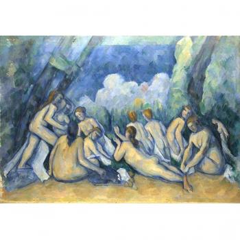 Gran Bañista Cézanne: Lienzo en Óleo, Reproducción Premium