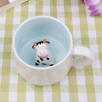 Tasse à café 400 ml – Motif vache Noël