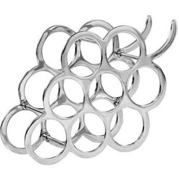 Support à Bouteilles VidaXL Aluminium 50x15x34 cm – Argenté