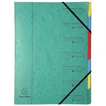 EUROPA 7 PART ORGANISER GREEN 54073E