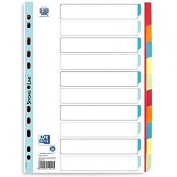 Intercalaires en carton A4, couleur, 10 unités