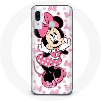 Coque Rosa de Minnie Mouse para Samsung Galaxy A20