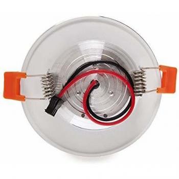 Foco LED Downlight 3W 240Lm Aro Plateado 40.000H