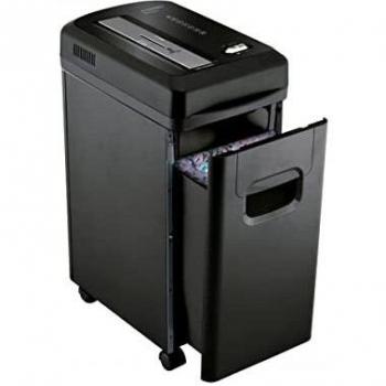 Destructora de documentos q-connect kf15547 capacidad de corte 8 h destruye grapas clips y tarjetas papelera 15l