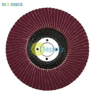 Dapetz 10 x 115mm Flap Discs 120 Grit for Metal